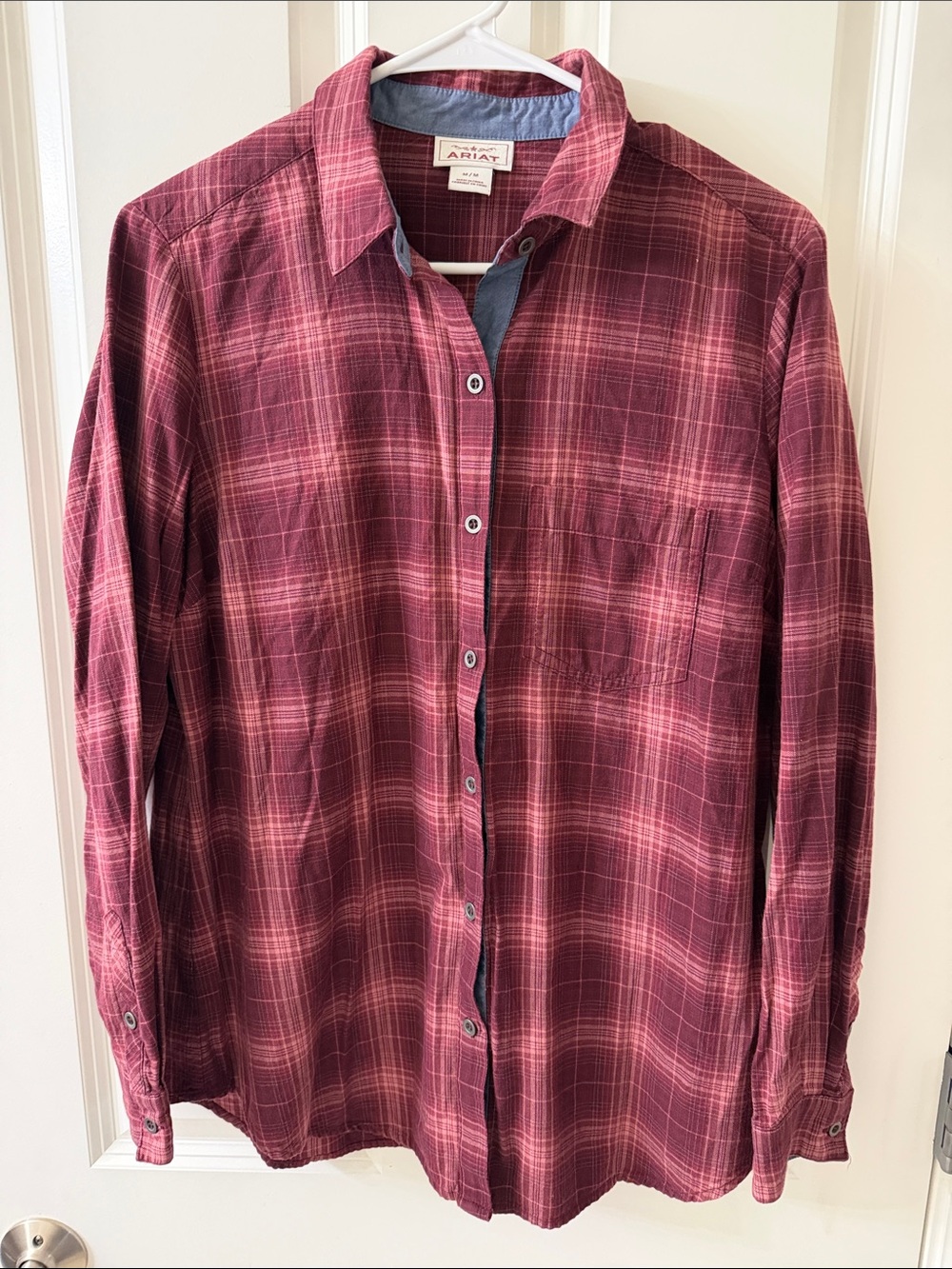 Ariat Burgundy Plaid Button-Down Shirt